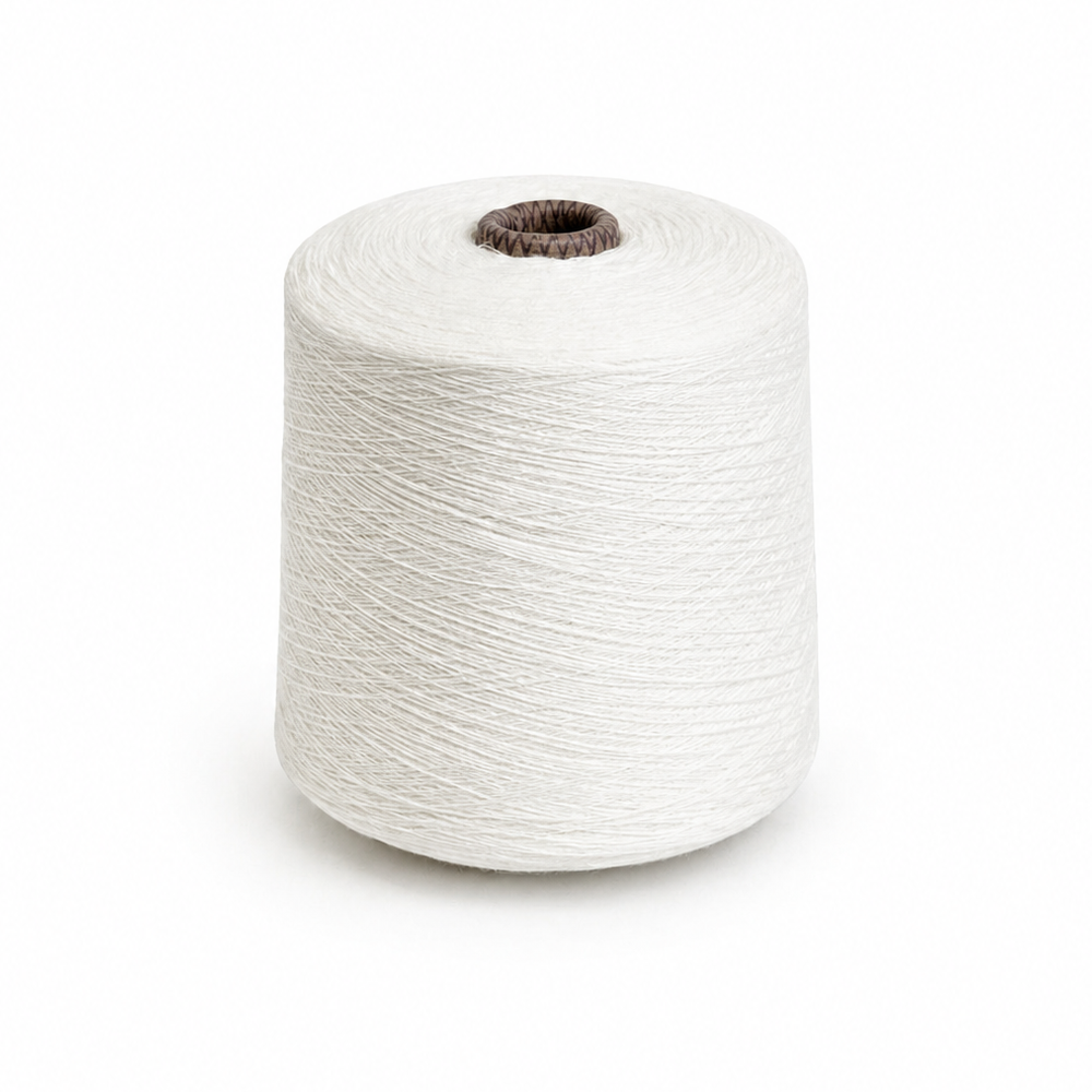 Linen Soft (LC06) - 55% лён, 45% хлопок, цвет 003 (молочный), 2/30NM — изображение 2
