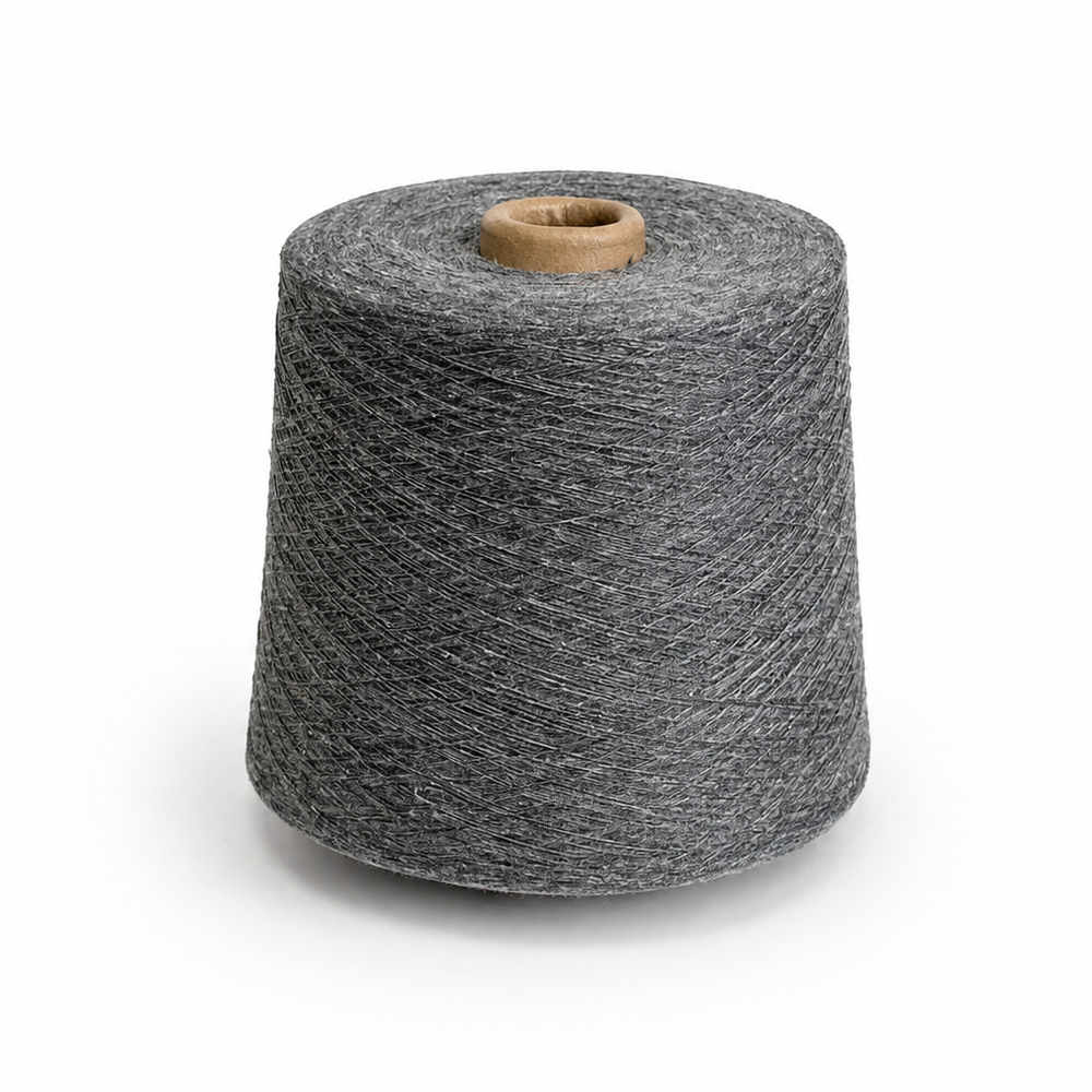 Linen Soft (LC06) - 55% лён, 45% хлопок, цвет 039 (темно-серый меланж), 2/30NM — изображение 2
